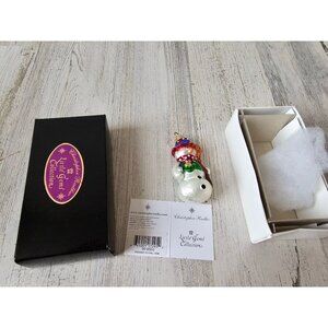 Radko dress to chill snowman gem‎ ornament mini Xmas tree